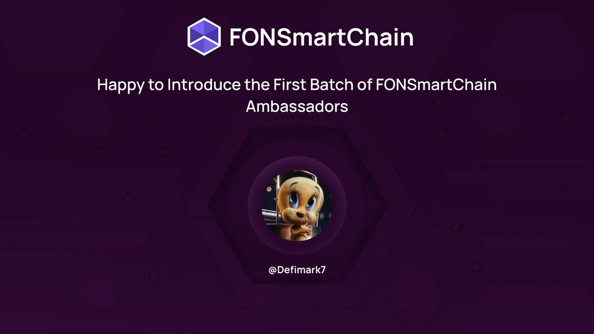 Happy to introduce First batch of FON SMART CHAIN AMBASSADORS;
<a href="/McDonald055/">Jamaican sb</a>
And <a href="/Defimark7/">Mark Khalid</a>

As we continue to build, we are happy to have such skilled and talented individuals on the team. 🫡