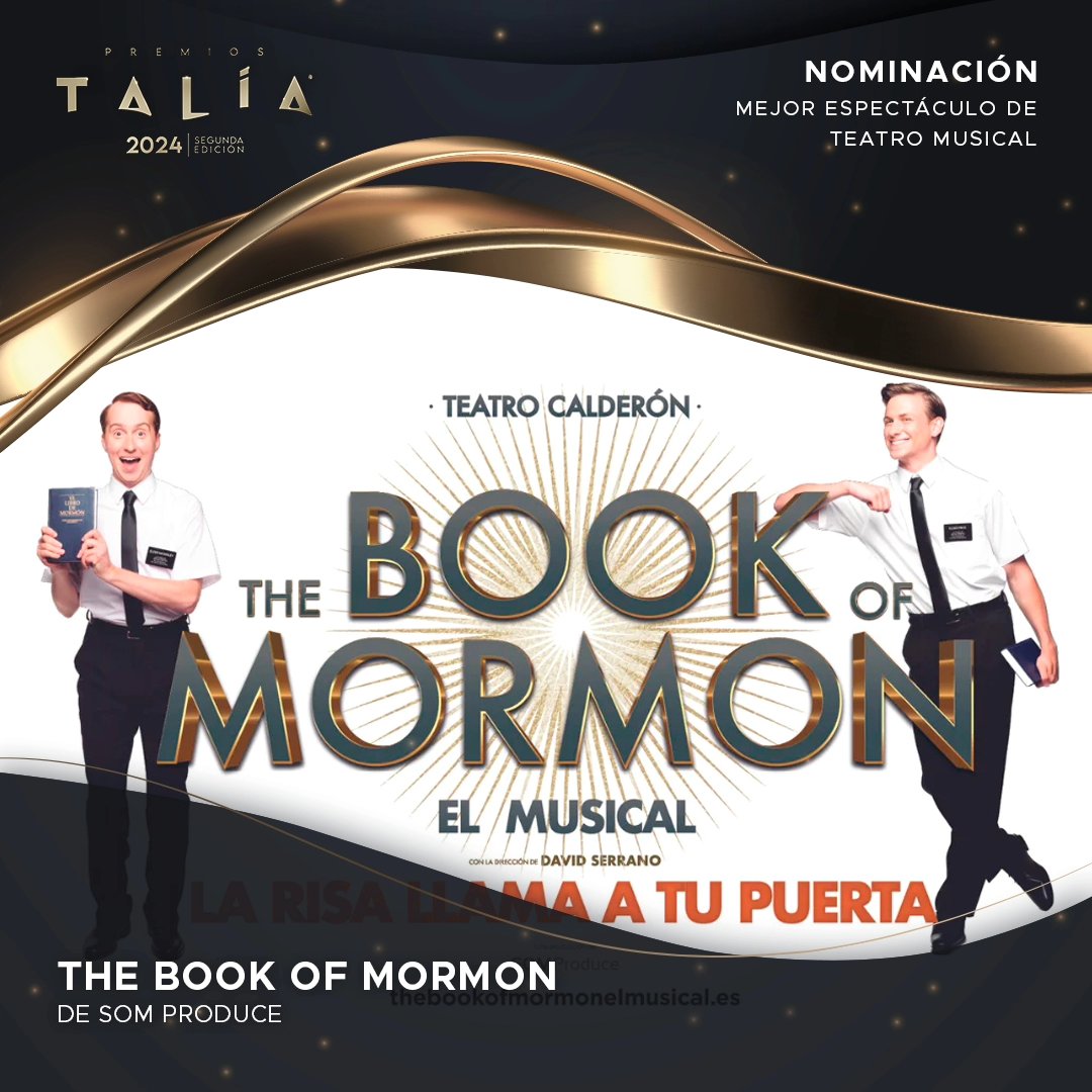 Academia de las Artes Escénicas de España (@academia_aaee) on Twitter photo Las nominaciones a Mejor espectáculo de teatro musical son:
L'alegria que passa de Dagoll Dagom
El fantasma de la ópera de LetsGo Company
The book of mormon de Som Produce
<a href="/dagolldagom/">Dagoll Dagom</a> @letsgo_entertainment <a href="/somproduce/">Som Produce</a>
y tú, ¿quién crees que ganará?
#premiostalía2024 Las nominaciones a Mejor espectáculo de teatro musical son:
L'alegria que passa de Dagoll Dagom
El fantasma de la ópera de LetsGo Company
The book of mormon de Som Produce
<a href="/dagolldagom/">Dagoll Dagom</a> @letsgo_entertainment <a href="/somproduce/">Som Produce</a>
y tú, ¿quién crees que ganará?
#premiostalía2024