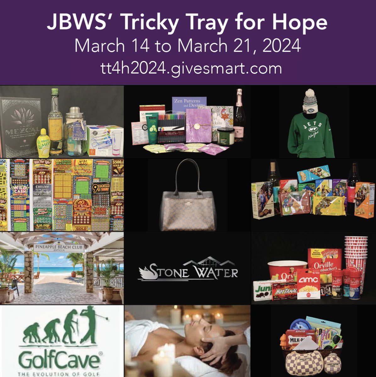 JBWSpreventsDV's tweet photo. JBWS’ Annual Tricky Tray for Hope is open NOW through Thursday, March 21st! Start Bidding at https://t.co/qhz4BNCJFf. #TrickyTray https://t.co/M7wRfRu0ik
