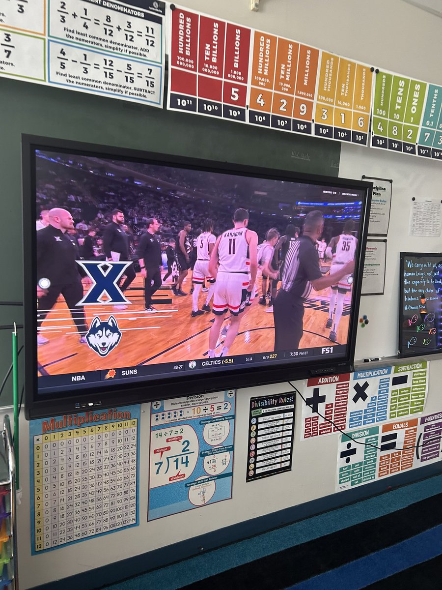 Lunch in the classroom and the UCONN game 🏀
