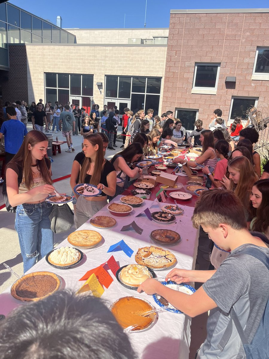 HaddonfieldHS's tweet photo. HMHS Pi Day!! #3.14159265358979323 https://t.co/Nc5B8f3goQ