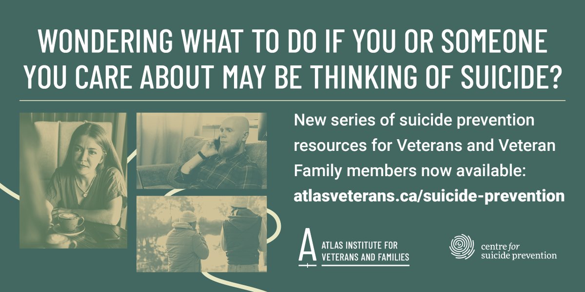 Atlas Institute for Veterans and Families (@atlasveteransca) on Twitter photo Suicide is a serious issue in the Veteran community. New #SuicidePrevention tools from Atlas — created for and by Veterans and their Families, in partnership with <a href="/cspyyc/">Centre for Suicide Prevention</a> — are now available to help Veteran and Families support loved ones and themselves: atl-as.ca/suicide-preven… Suicide is a serious issue in the Veteran community. New #SuicidePrevention tools from Atlas — created for and by Veterans and their Families, in partnership with <a href="/cspyyc/">Centre for Suicide Prevention</a> — are now available to help Veteran and Families support loved ones and themselves: atl-as.ca/suicide-preven…