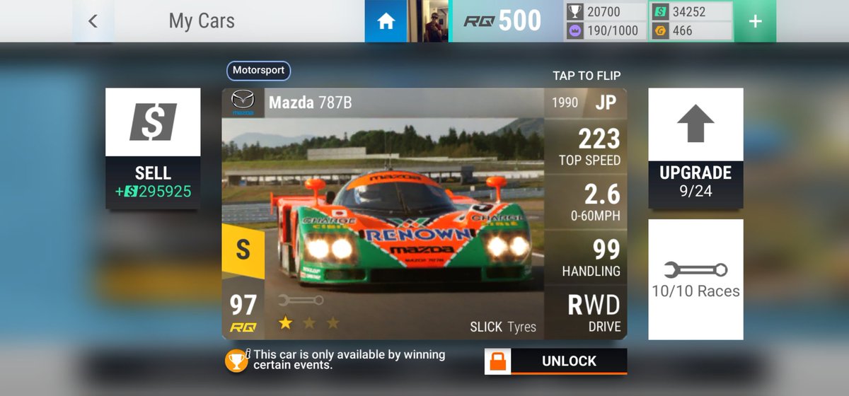FredyRaffo's tweet photo. @topdrivesgame The Mazda 787B, what a beauty, im glad i was able to get it https://t.co/Z1ZB3MsCxd