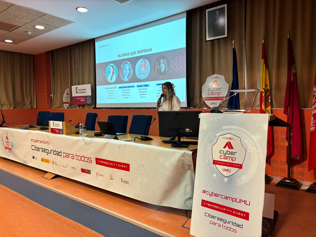 Evento #CyberCampUMU 🟣 Mujeres en #ciberseguridad 
➡️ Inscríbete y síguelo en streaming eventos.um.es/go/mujeres-cib…