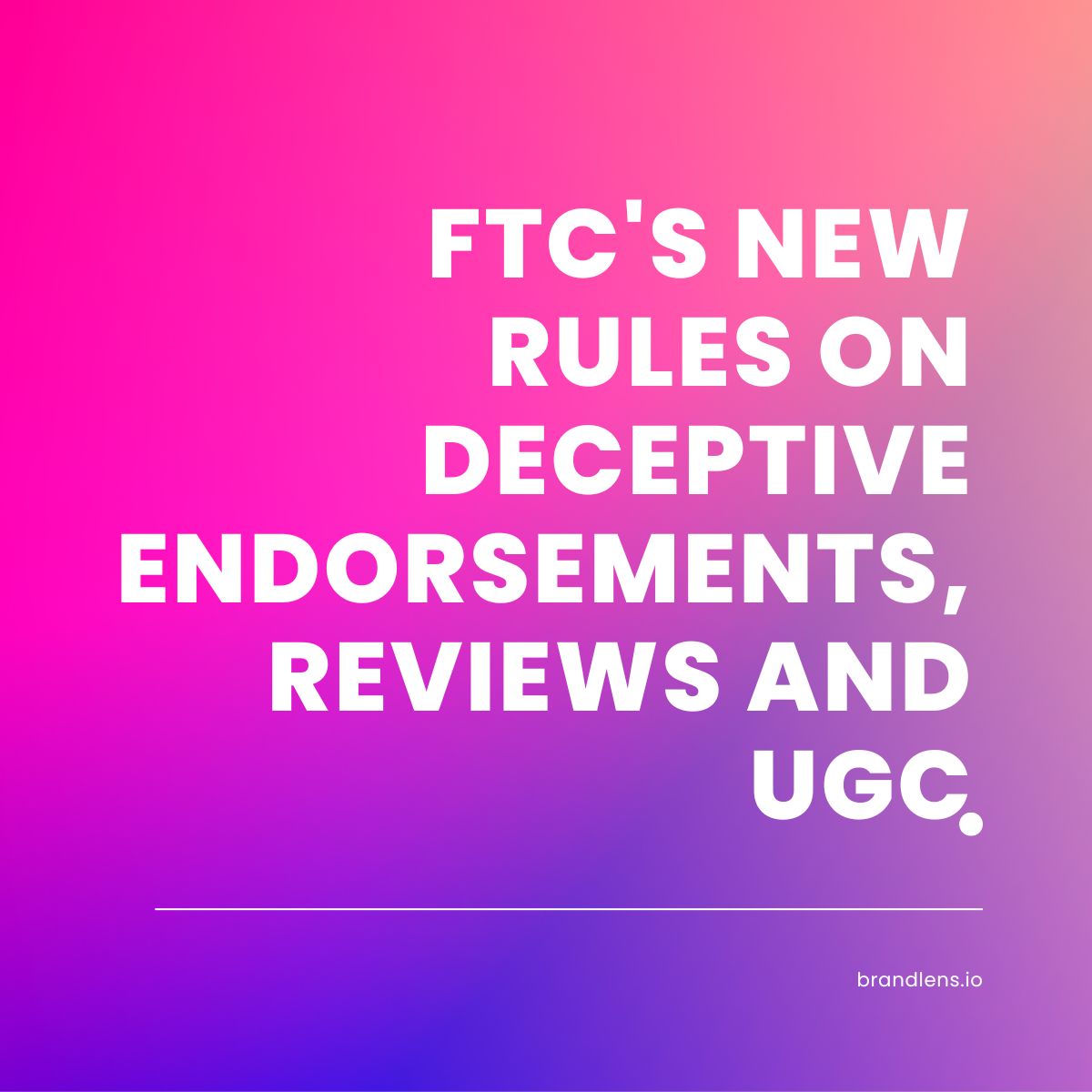 brandlensio's tweet photo. Explore FTC 's latest rules on transparent endorsements, reviews, and user-generated content.

Read our latest blog 👇
https://t.co/vYROAoZqpq

#FTC #UGC #BrandLens https://t.co/fvdYyy2UZD