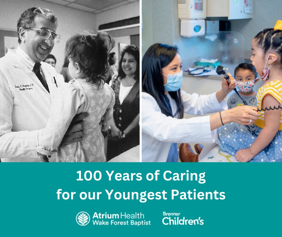 Join us in celebrating a century of exceptional healthcare at North Carolina Baptist Hospital! 

Help shape the future of pediatric care by supporting our Centennial Campaign. Give today at giving.wakehealth.edu/centennial 🏥👶🩺