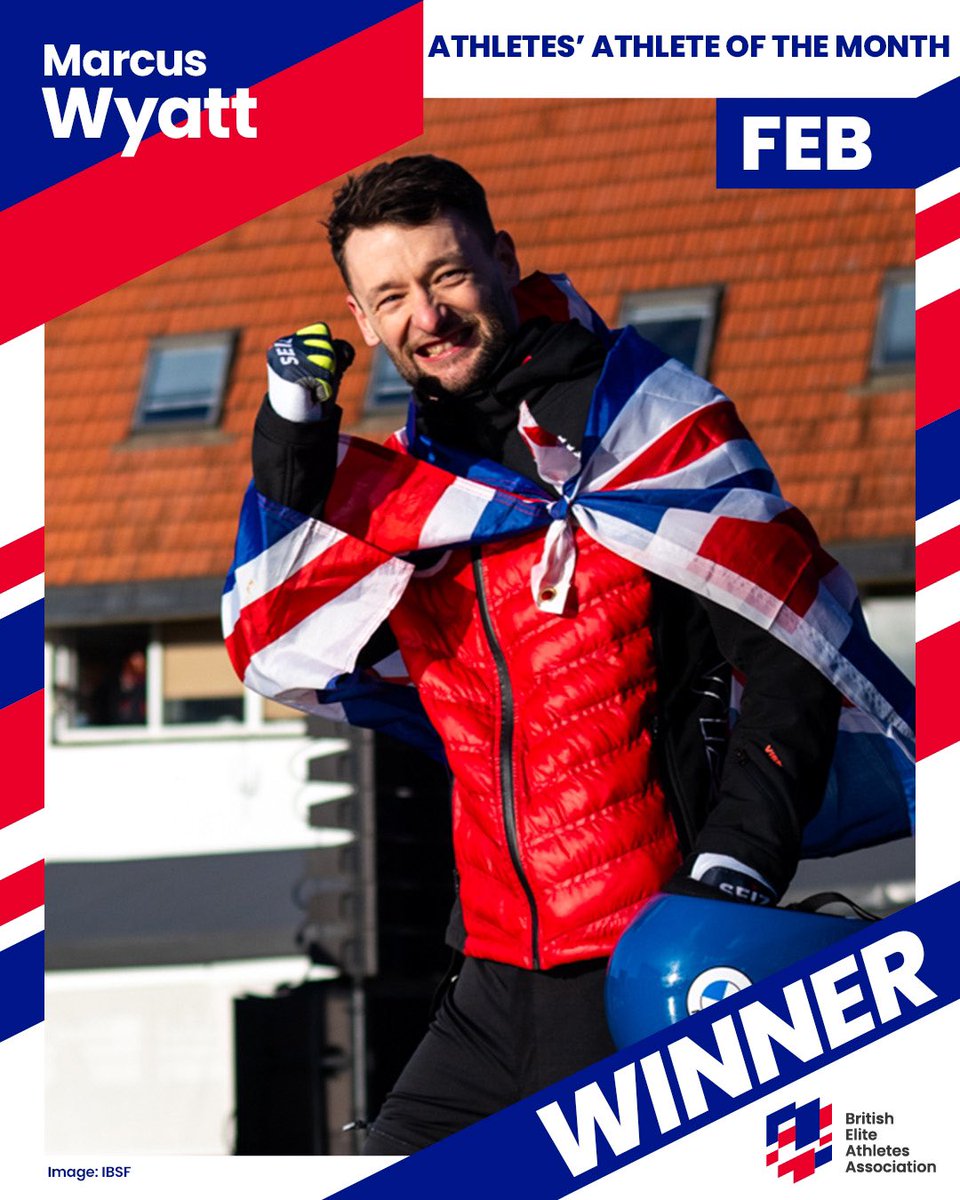 Congratulations to Marcus Wyatt for winning the British Elite Athletes’ Athlete of the Month award. Marcus was outstanding throughout February as he won European Championship 🥇 & just missed a medal at the World Champs 👏
