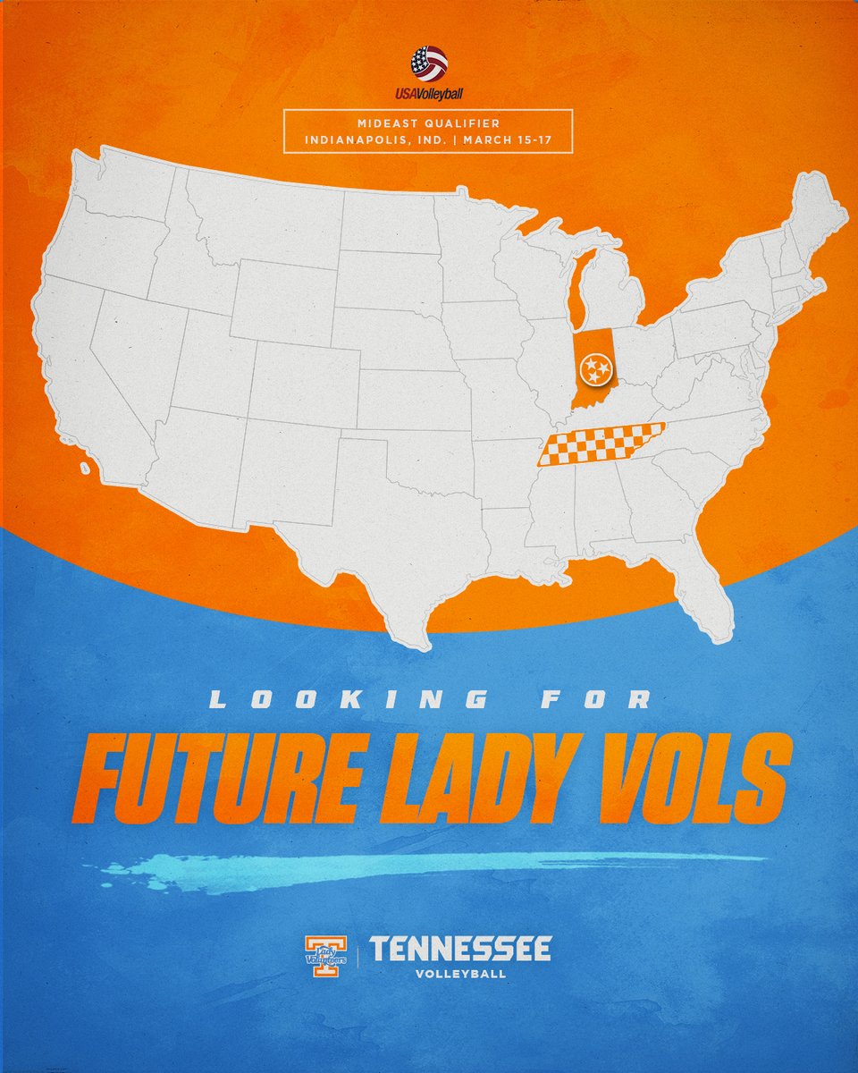𝐋𝐚𝐝𝐲 𝐕𝐨𝐥 𝐋𝐨𝐨𝐤𝐨𝐮𝐭 ✈️🌎🧡🏐

Our coaches will be at the Mideast Qualifier this weekend looking for future Lady Vols!