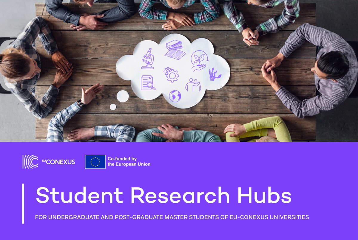 🔬 Student #Research Hubs (SRH) are 𝟮-𝗺𝗼𝗻𝘁𝗵 𝘁𝗿𝗮𝗶𝗻𝗶𝗻𝗴 programme designed to foster collaboration between: 🔸 Mentors 🔸 Leader 🔸 Undergraduate and post-graduate students of #EUCONEXUS universities in the field of research. More info 👉 eu-conexus.eu/en/student-res…