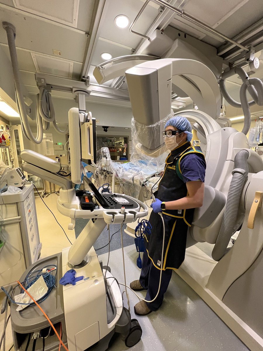 @gb_mackensen @fmahmood543 @DouglasShookMD @jamiemccabeMD @NadeenFaza @PhilippLurz @SLittleMD @ASE360 Indeed, I had similar thoughts recently. Here is a live-action shot during a case for me fully exposed to the C-arm a few months ago. 😓