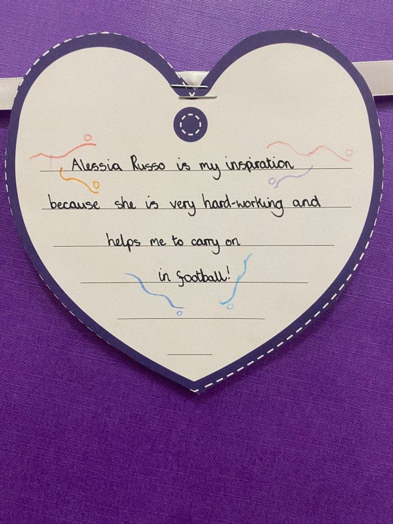 RawmarshSP's tweet image. To celebrate International Women’s Day 2024, Year 5 and 6 were invited to write about the women who inspire them. 🤩

Thanks to Mrs Hudson and Mrs Elvidge, their work has been transformed into a beautiful display for the whole school to read in the hall. 💜🥰