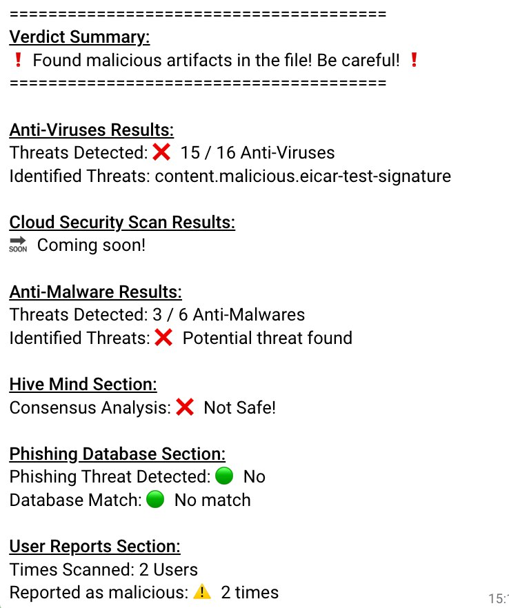 zkHive's tweet image. zkHive&apos;s Individual Protection Suite IS NOW LIVE! 📢

Forget about hacks, malicious voice messages, files, links and PDFs!

#HiveBot is your own personal firewall, that allows you to scan every file without downloading it, directly on TG!

Learn more about the #HiveBot:
👉…