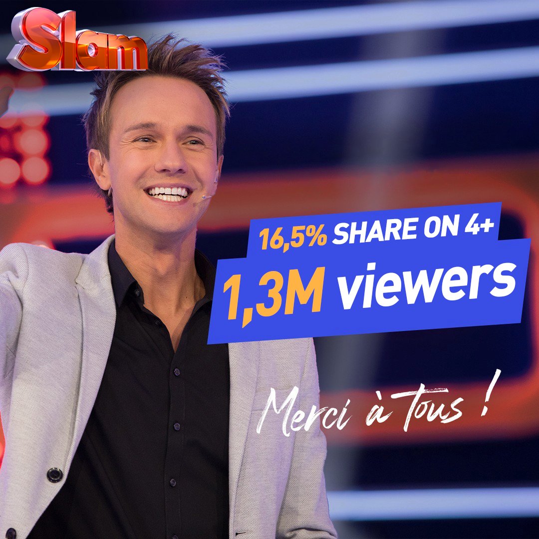 New season high for SLAM on France 3, doubling the channel's average!
Now in its 15th season, the show remains the public broadcaster's #1 gameshow
Congrats @cyrilferaud and @Effervescence_P