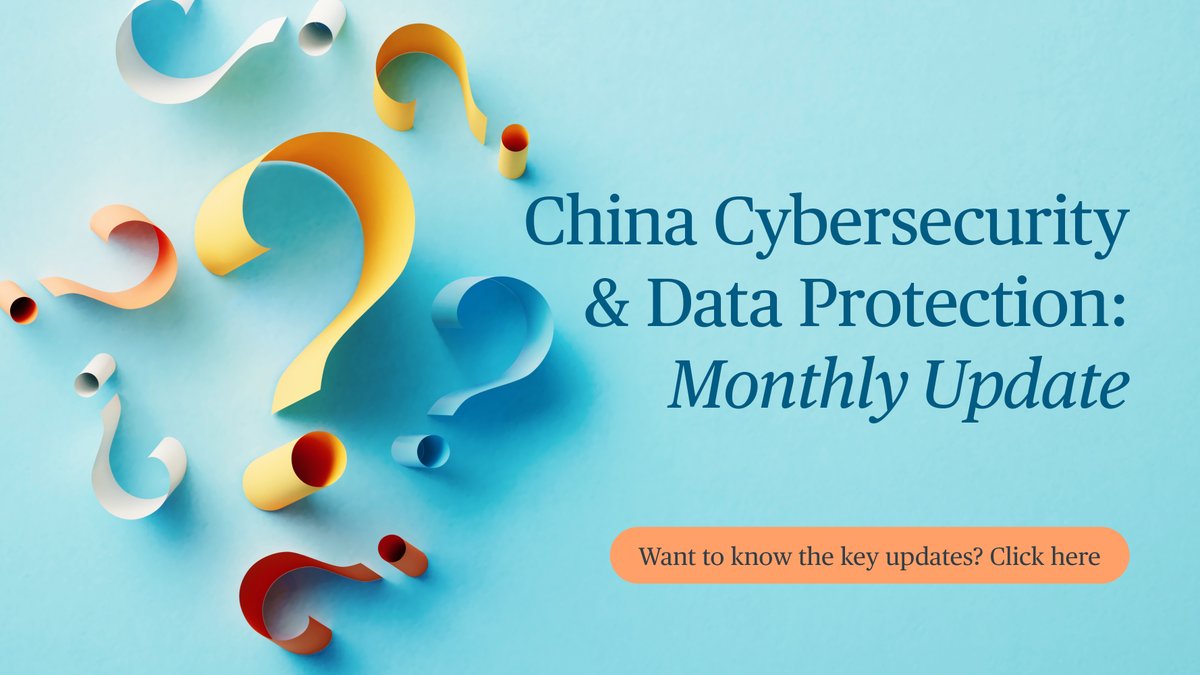 Our insight article below summarises the latest developments in cybersecurity and data protection in China with a focus on the legislative, enforcement and industry developments in this area.

twobirds.com/en/insights/20…
