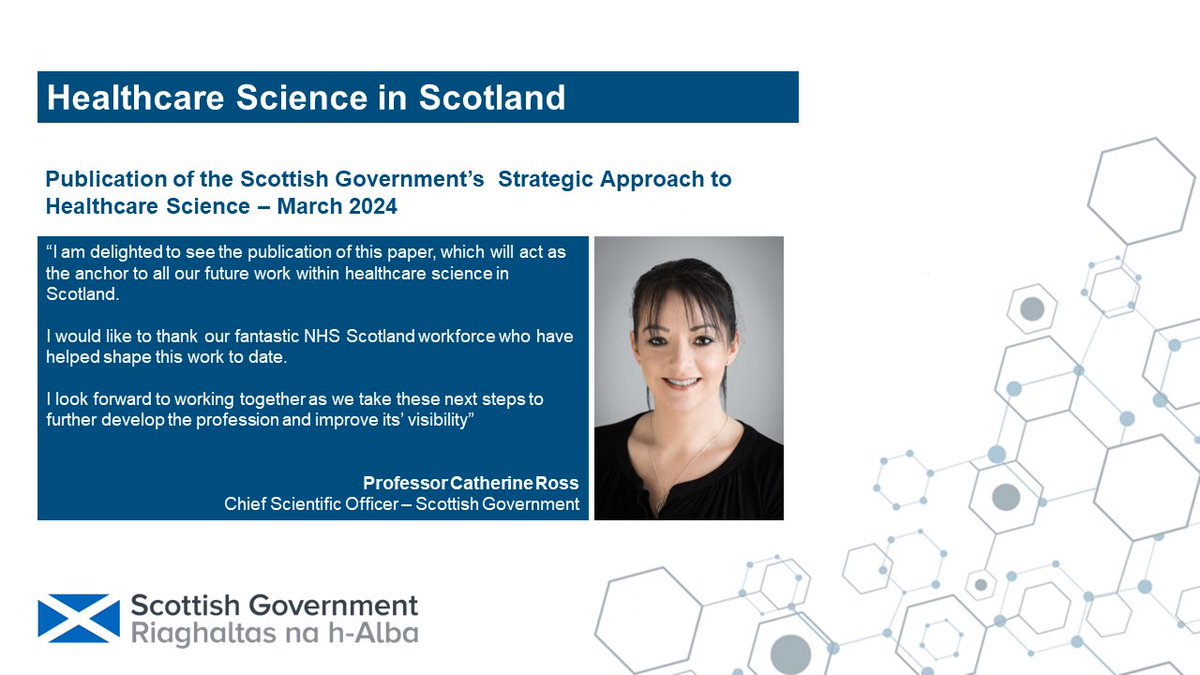 I am very pleased to see the publication of this paper today and I look forward to working with colleagues across NHS Scotland as we take forward this important work together 

bit.ly/HealthcareScie…