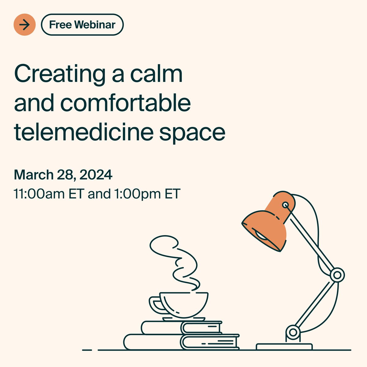 doxyme's tweet photo. With so much mental and physical clutter swirling around them, how can clinicians stay calm and focused? 

Asiyah Franklin answers this question in our free webinar on March 28. Join us at 11am or 1pm ET (it’s the same webinar both times). Register here: https://t.co/8jp7o8FFWd https://t.co/URaW2CN5yq