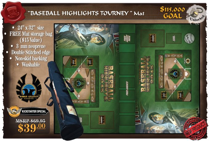 Here is the link to get our limited edition Baseball Highlights mat and storage bag. …young-sherlock-and-more.backerkit.com/hosted_preorde…