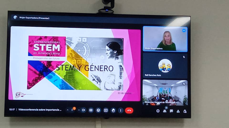 dellylien1's tweet photo. #Hoy en @universidad_uci realizamos charla virtual organizada por la Cátedra "Vilma Espín" sobre plataformas colaborativas de género q impulsan el aporte de las mujeres con énfasis en la formación y trabajo en el sector d las #TIC #STEM Gracias a la colega https://t.co/zf42YApiiS https://t.co/Ge4AK5hBcE