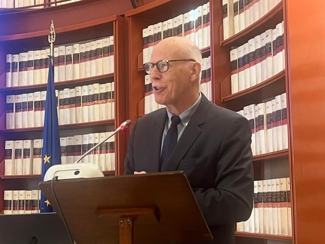 Prof. Grisold gives an opening address at the launch of the 'One Brain, One Health' Initiative at the Sala Refettorio Camera dei Deputati, Italian Parliament Chamber of Deputies, in #Rome. (March 12. 2024) 🔗 webtv.camera.it/evento/24823 #brainhealth #onebrainonehealth @sinneurologia