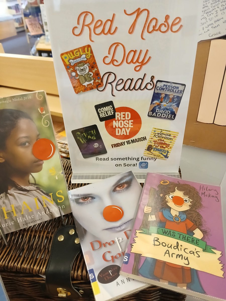 LibraryPCS's tweet image. It's @comicrelief 🔴 tomorrow!! Check out some of our #RedNose reads or read something funny on Sora 🔴