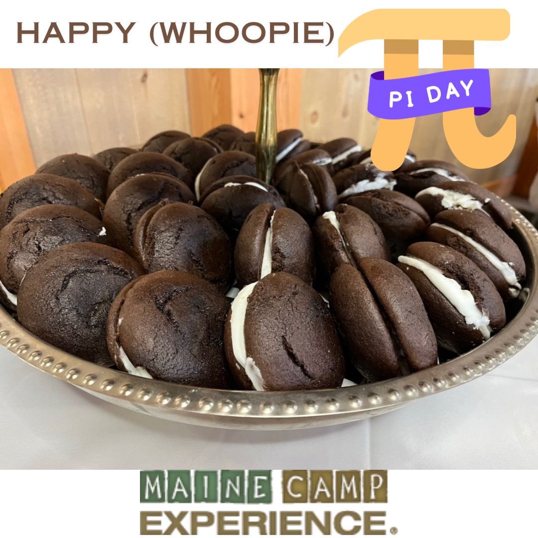 MaineCamps's tweet photo. Happy (whoopie) Pi Day from Maine Camps 😋 #piday #mainecamps #summer2024 https://t.co/Bo4PCqpJhZ