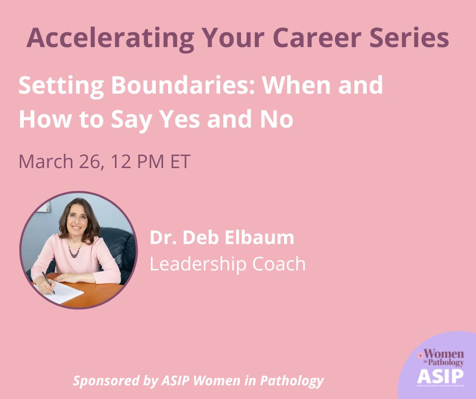 #LeadershipCoach, Deb Elbaum, MD, PCC, returns to collaborate with the ASIP on three workshops—first up is on setting intentional boundaries in your life and #career. Register here bit.ly/3P3zDsr #leadership #ASIPmeeting #ASIPvirtual