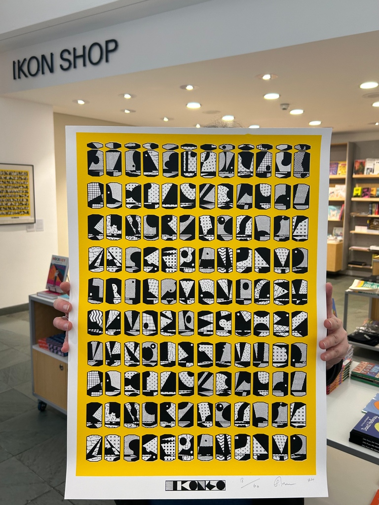 Have you seen our IKON 60 print celebrating Ikon and @wlvsoci? Produced by @StirchleyPrints, this limited edition print is also part of Ikon’s exhibition, Start the Press! Shop in-store or online: tinyurl.com/sb58sa88 #Printmaking #ShopLocal #WestMidlands