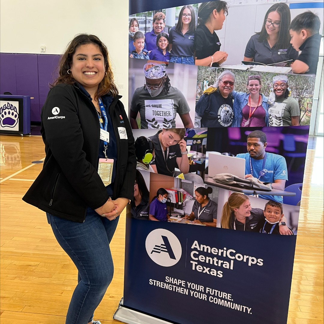 Happy #DayOfTheA! We're proud to showcase our @AmeriCorps members wearing their 🅰️ and getting things done in their community. #AmeriCorpsWeek #AmeriCorpsWeek2024 #AmeriCorps30 #AmeriCorpsAlums #LiteracyFirst #LiteracyTutors