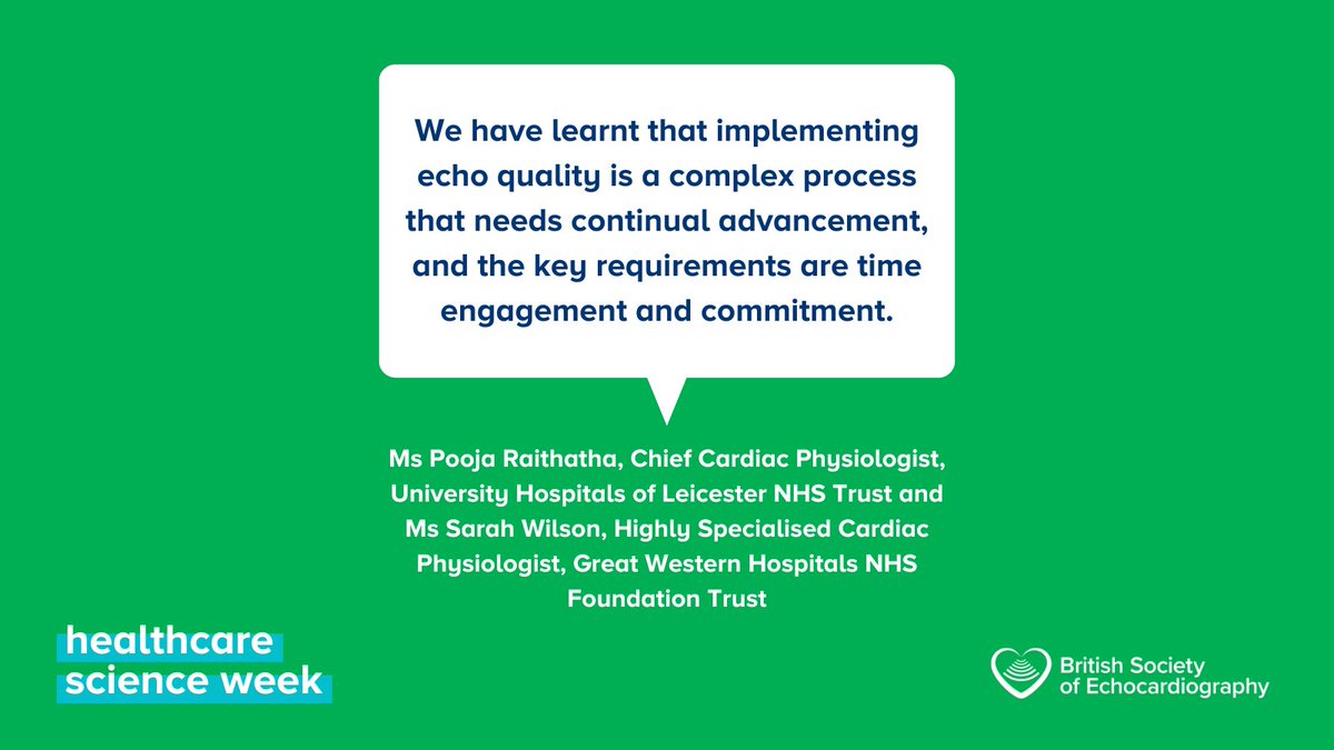 Are you considering echo quality accreditation?

For Healthcare Science Week,  @pooja_raithatha  and @sarahhux4 have shared their journeys through the application process - read more here: ow.ly/GHLx50QS4kr #HCSW2024