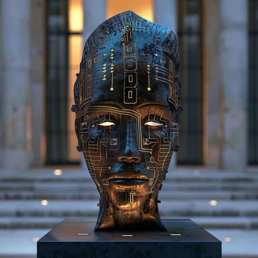 Quantum Masks, merging mystic pasts with the quantum leap forward. In envisioning an African future, we cast the ancient art of bronze into tomorrow’s narratives. To emerge, we must first dream. #ImagineTheFuture #AfricanFuture #Nextgenbronzes