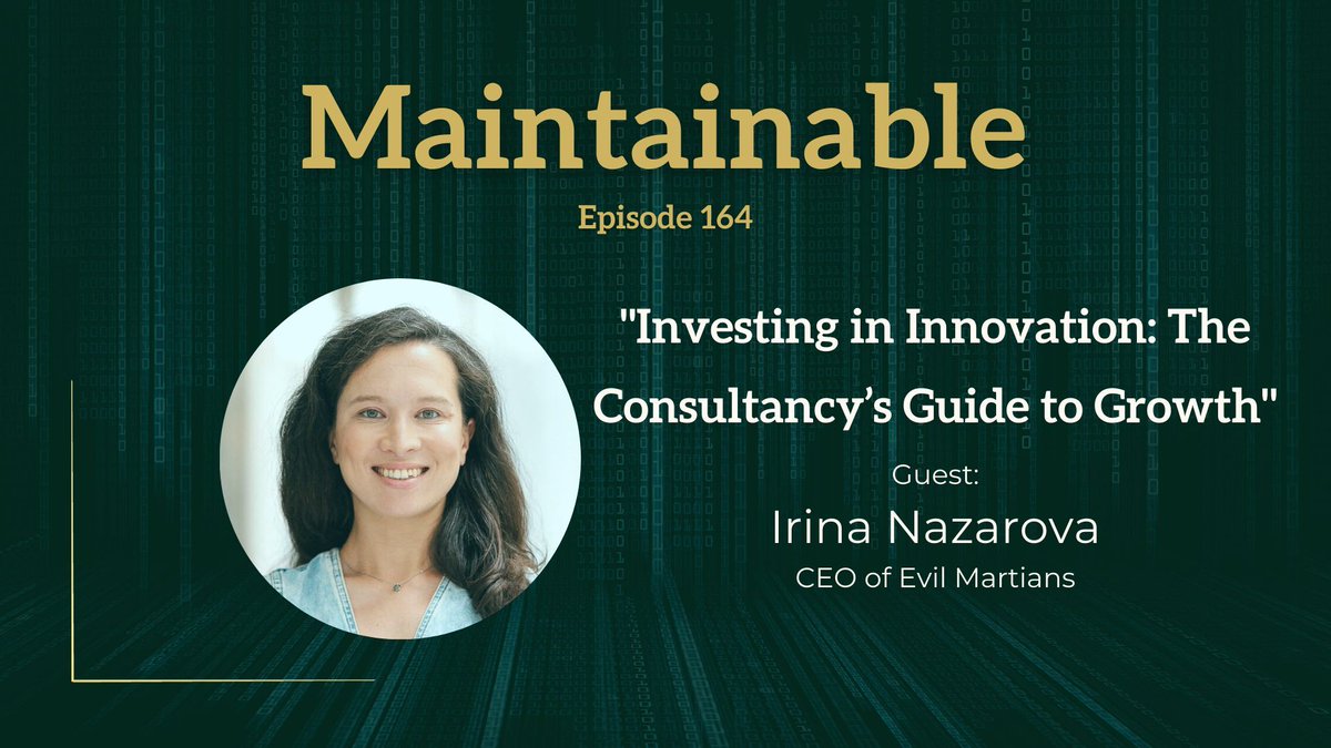 _maintainable's tweet photo. Robby &amp; @inazarova discuss well-maintained software from a startup perspective, risk management &amp; prioritization in early-stage startups, impact of technical debt on startups' scalability, &amp; more.

🎧 Tune in at https://t.co/DQaIFDSlnN
#technicaldebt #legacycode #technicalpodcast https://t.co/kyhPt35kUN