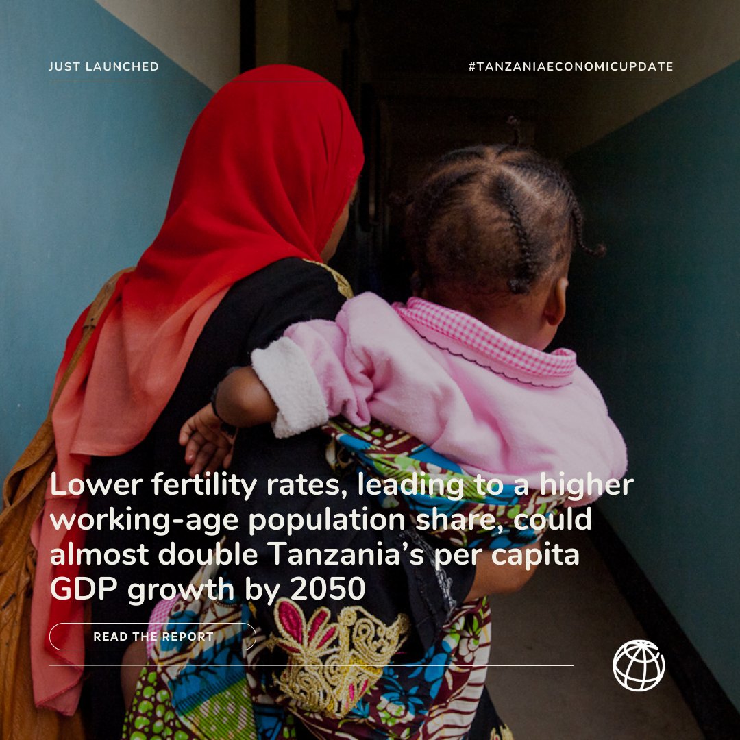 While #Tanzania’s recent economic performance has remained strong, high fertility rates pose a threat to future growth. Discover how accelerate fertility decline can help improve outcomes: wrld.bg/Q8FA50QT83K

#TanzaniaEconomicUpdate