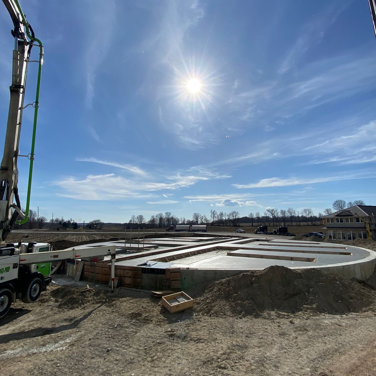 HorstSystems's tweet photo. It's been a beautiful stretch of days. First time in company history we've been able to pour a 105' bin pad by the middle of March! Let's keep it going!
#ontag #marchbreak #itsspring https://t.co/sLNWYqYd3Z