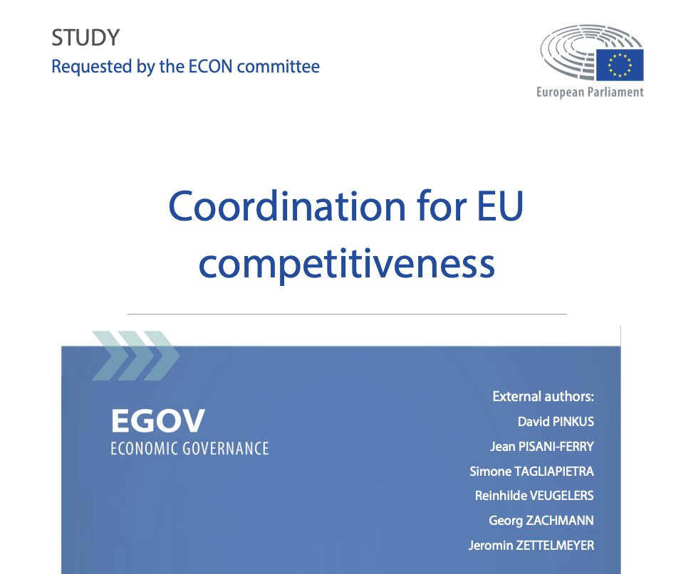 NEW🚨To foster competitiveness, the EU needs to adopt a 'Coordination for competitiveness' (C4C) strategy based on medium-term, sector-level coordination of Member State reform policies and/or investments. Starting with energy and innovation. europarl.europa.eu/RegData/etudes…