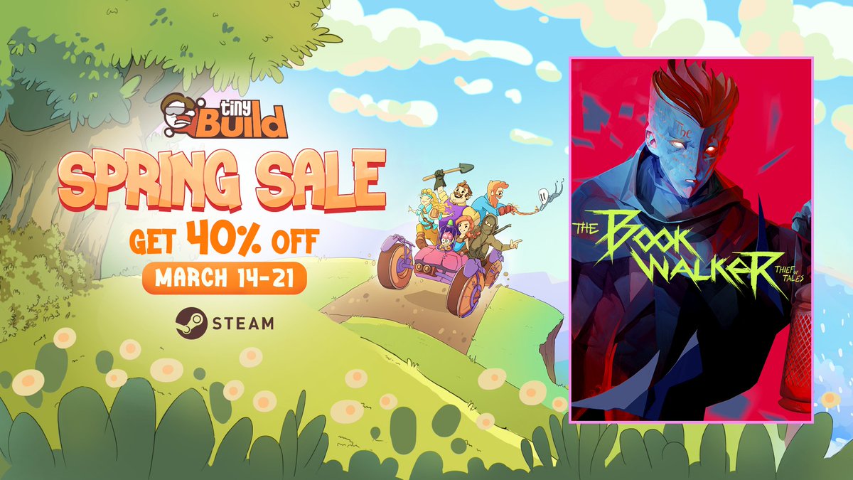 The spring is here! Save 40% on #TheBookwalker: Thief of Tales during the Steam #SpringSale 🌷. 📅 Offer ends on March 21st: store.steampowered.com/app/1432100/Th…