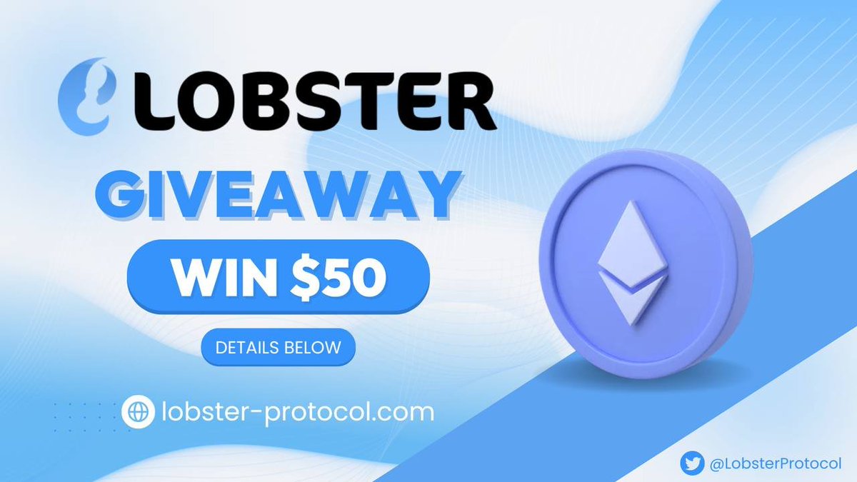 OniiEth's tweet photo. 🚨GIVEAWAY🚨

🤝Sponsored by: @LobsterProtocol - Lobster Protocol automates #DeFi investments through smart, multi-protocol strategies, enabling users to maximize returns on their crypto assets with ease and security.

🎁Prize: $50 

💜Like and RT
💜Follow: @LobsterProtocol & @OniiEth
💜Join Discord: https://t.co/LiNPTYAtZn