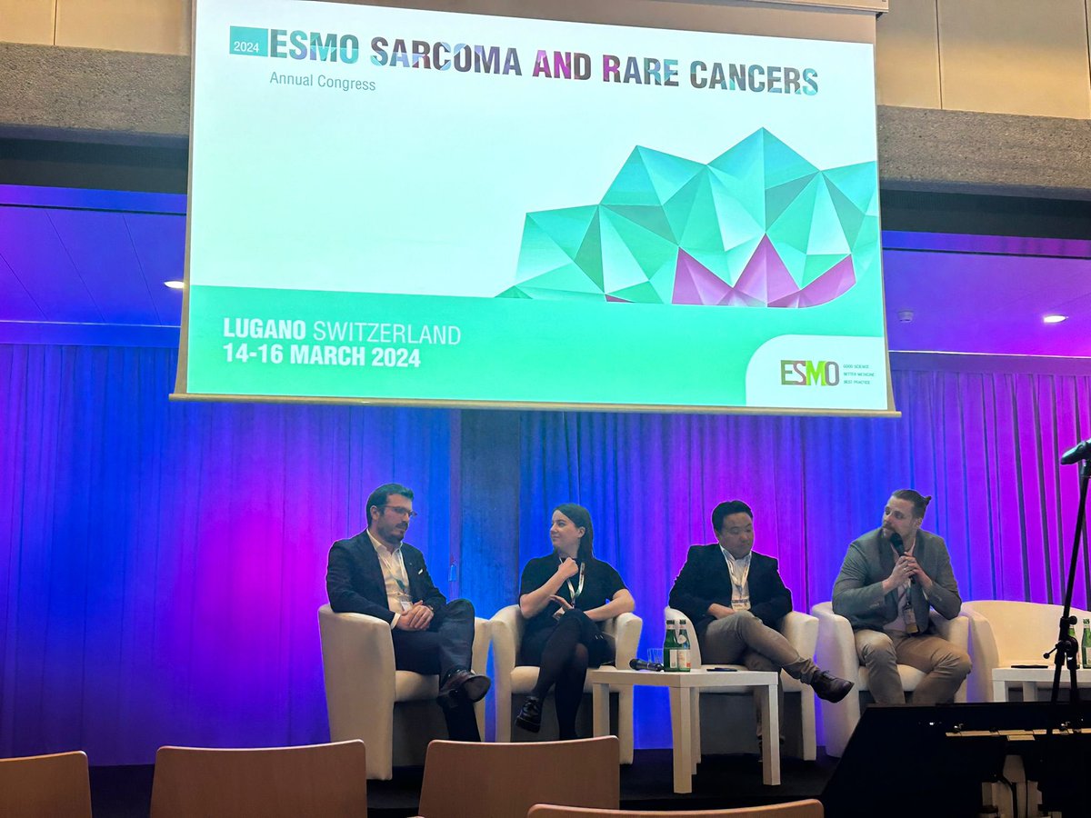 A great kick-off today in Lugano for #ESMOSarcomaAndRareCancers24! Super-honoured for having my clinical case selected for discussion in the very first young oncologist session, and a big thank to @Robertasanfili and @casali_pg for their strong support. @myESMO