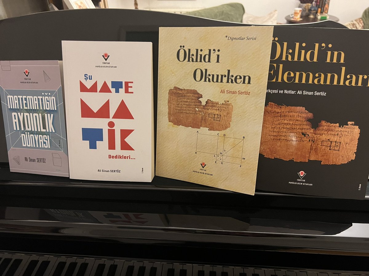 Çok değerli arkadaşımız, Türkiye’nin gururu, matematik profesörü Sinan Sertöz’ün  harika kitapları ile birkaç günlük tatilimi “Matematiğin Aydınlık Dünyası”nda geçiriyorum..
Emeğine, yüreğine sağlık sevgili Sinan!..👏🎵🌹🙏🎶❤️

Dünya matematik ve pi günümüz kutlu olsun..