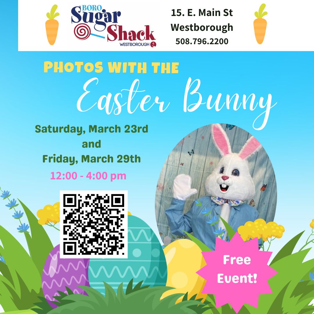 The BORO Easter Bunny will be hopping by soon! Save the date and come create some SWEET memories here at the BORO Sugar Shack!