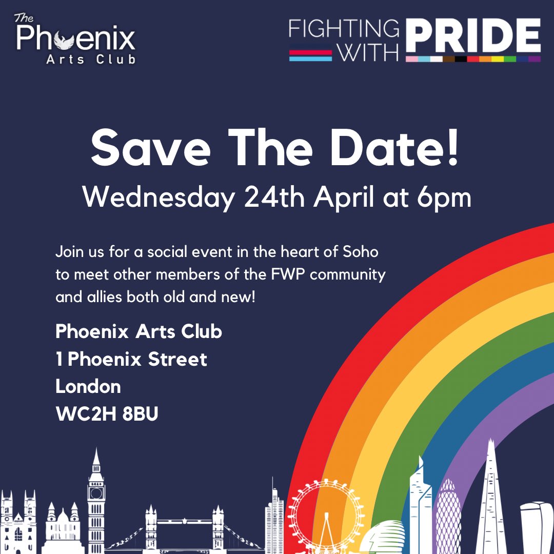 Save the date and join us for a social evening at @phoenixartsclub and come along to meet other LGBT+ Veterans, allies and supporters this April! Follow the link to register your interest, and keep an eye out for more info… see you there! ✨🏳️‍🌈🏳️‍⚧️ wkf.ms/3TD71ch