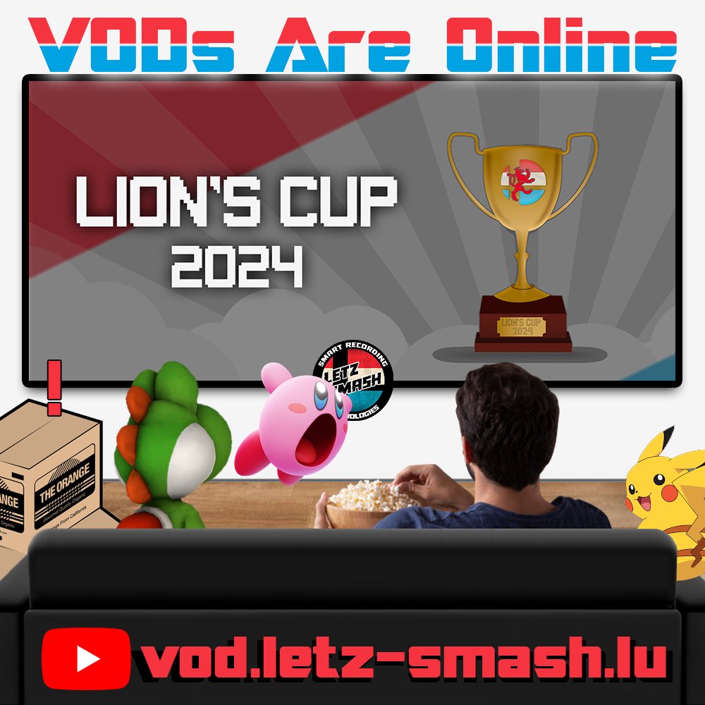 🦁 Attention players! 📹

VODs from the Lion's Cup are online! 🛜

Share them with your friends, family and fellow Smashers! 📼

Here is the playlist with all the VOD's from the Lion's Cup 2024!: youtube.com/playlist?list=…

See you!👋