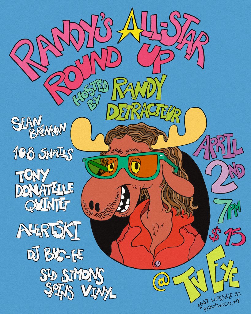 JUST ANNOUNCED 🎉 Randy's All-Star Roundup Hosted by Randy Detracteur Tuesday, April 2 Ticket link in bio