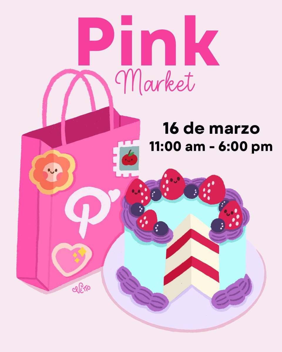 piccolacafesv's tweet photo. Este sábado 16 de marzo tendremos el primer #PinkMarket en el café 💞🌸🧚♂️✨.
Qué es? Un mercadito de emprendedores pero escrito boñito 🌝✨ jajaja.
Podrán encontrar más de 10 artistas ilustradores con productos lindos a la venta 🌸.
De 11AM - 6PM https://t.co/2yVzTOdESt