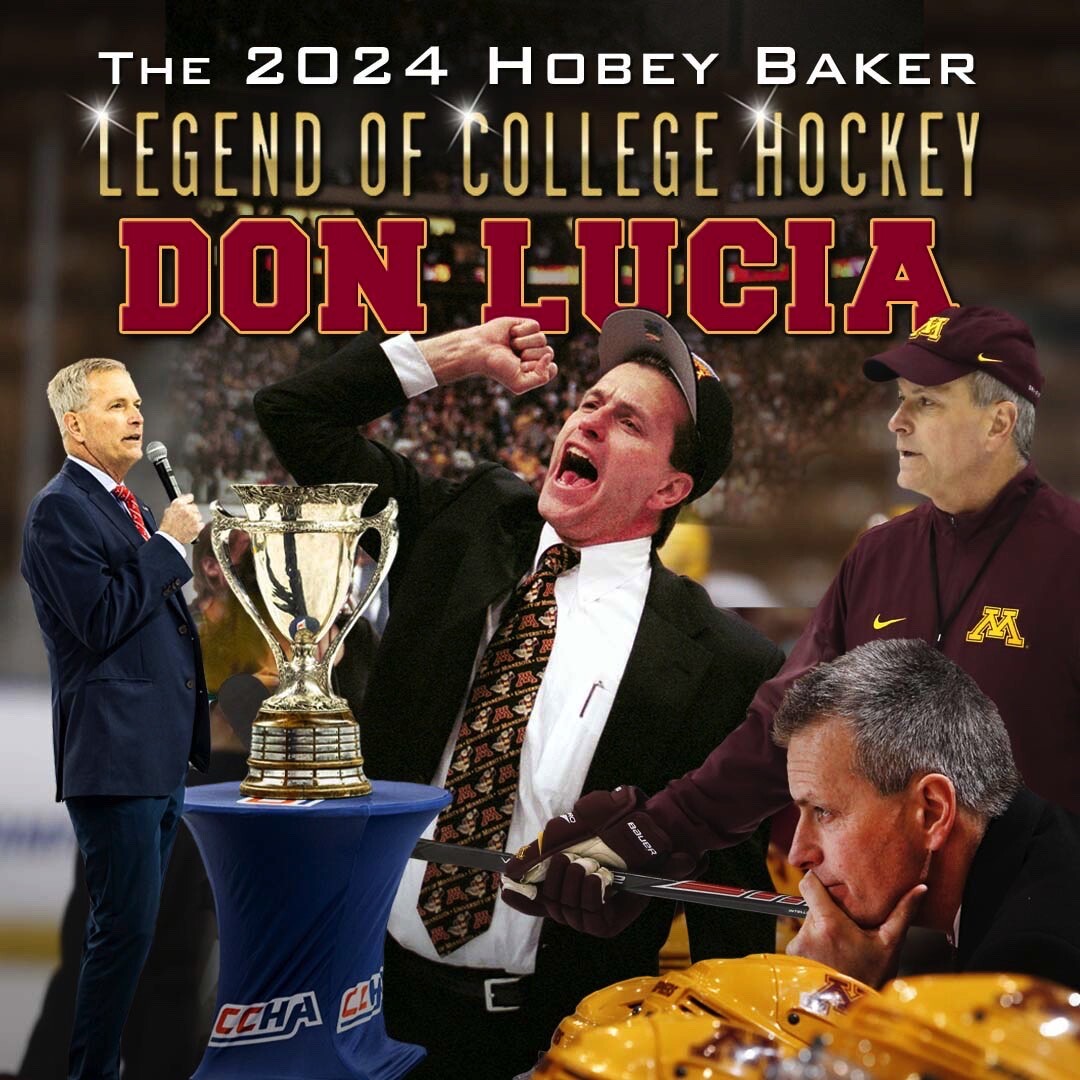 HobeyBakerAward's tweet photo. 🏒 Don Lucia Named  2024 Hobey Baker “Legend of College Hockey” 🏒

@cchahockey @coloradocollege @gopherhockey @uafairbanks  @cctigers https://t.co/5VK6Jnkaiw