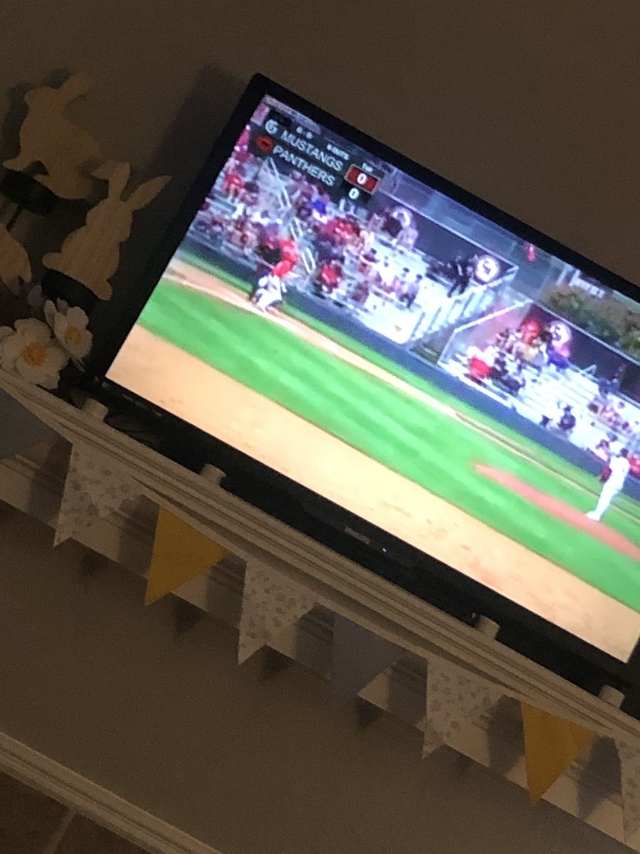 I’m watching from home again.  Let’s go, Mustangs!