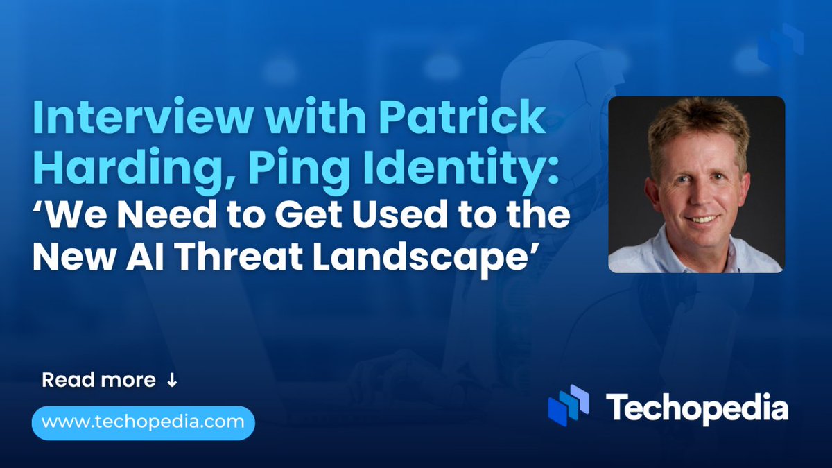 techopedia's tweet image. Techopedia sits down with Patrick Harding, chief product architect at Ping Identity, to discuss why we all need to be very careful.
Learn more: i.mtr.cool/uemnfteave

#AIThreatLandscape #TechSecurity #Insights #AIChallenges #CybersecurityInterview