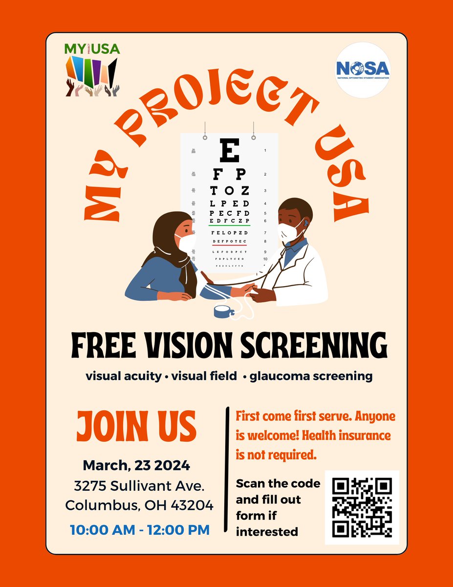 myprojectusa's tweet photo. We care about your health and vision! Take advantage of our free health and optometry screening on Saturday, March 23rd at the Hilltop Empowerment Center (3275 Sullivant Ave Columbus OH). 🙌👀 

Prioritize your well-being and add this FREE screening to your calendar.  #HealthS... https://t.co/rjWEvAjXhn