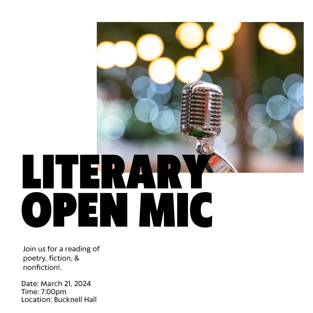 Join us next week for our final open mic of the semester !