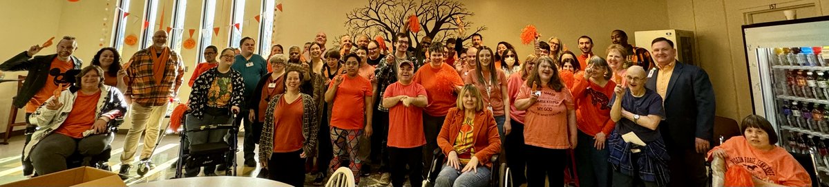 NWWorksInc's tweet photo. Yesterday, NW Works was decked out in orange for Developmental Disabilities Awareness Month (DDAM)! Orange is the designated color for DDAM and symbolizes energy and positivity. Comment a picture of you wearing orange to show your support for DDAM! 
#DDAM2024 https://t.co/iCDPRlJrBK
