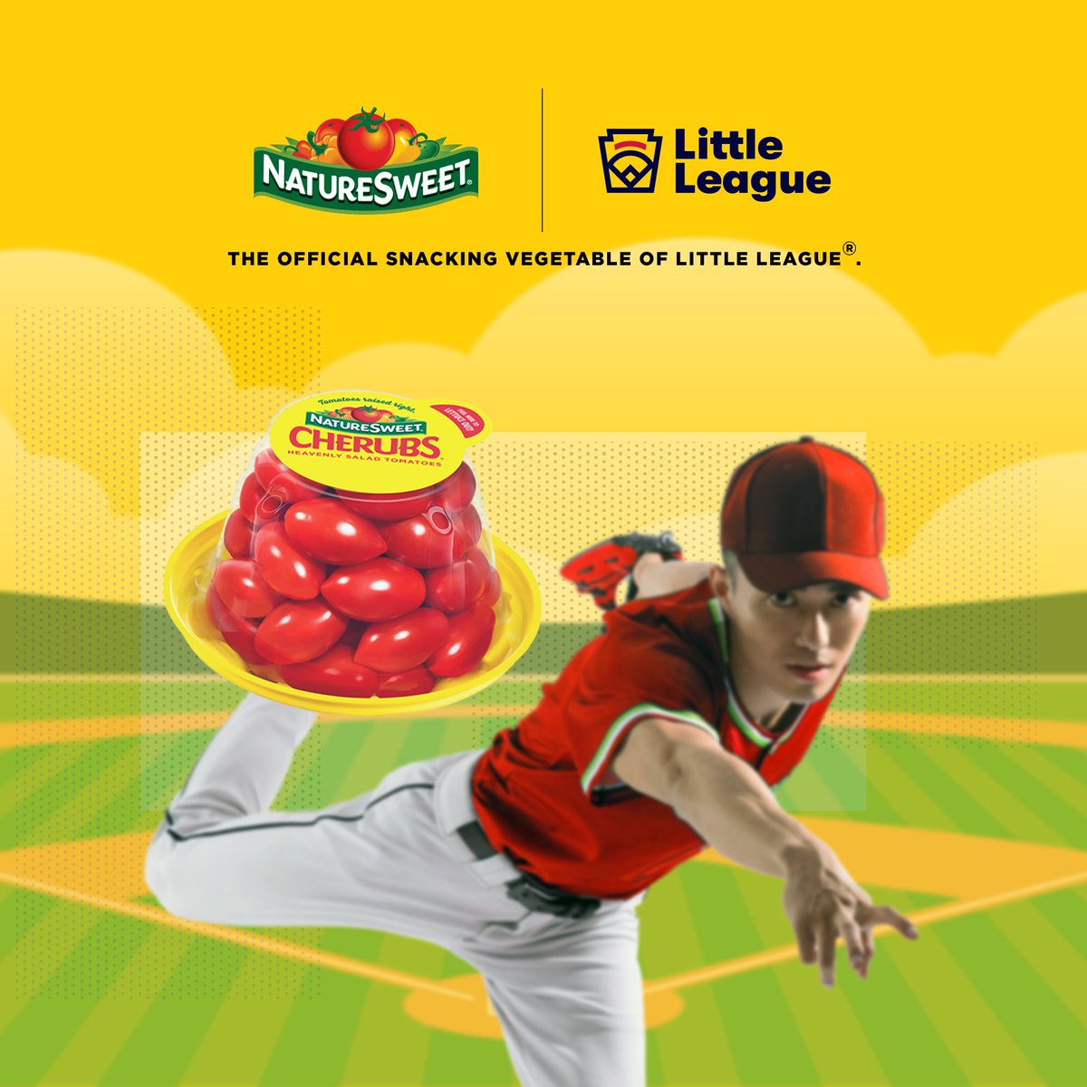 Introducing your designated hitter. NatureSweet is proud to be the Official Snacking Vegetable of @LittleLeague. Our fresh produce is the perfect addition to the iconic baseball snacks we all know and love. ⚾🍅 #NatureSweet #DugoutDelights #LittleLeague #Baseball #Softball
